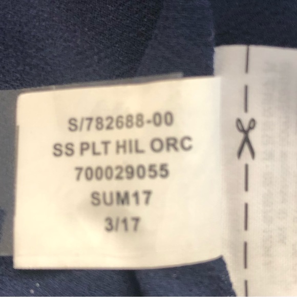 BANANA REPUBLIC Navy, White & Pink Floral Print Micro-Pleated Swing Top - Picture 12 of 14